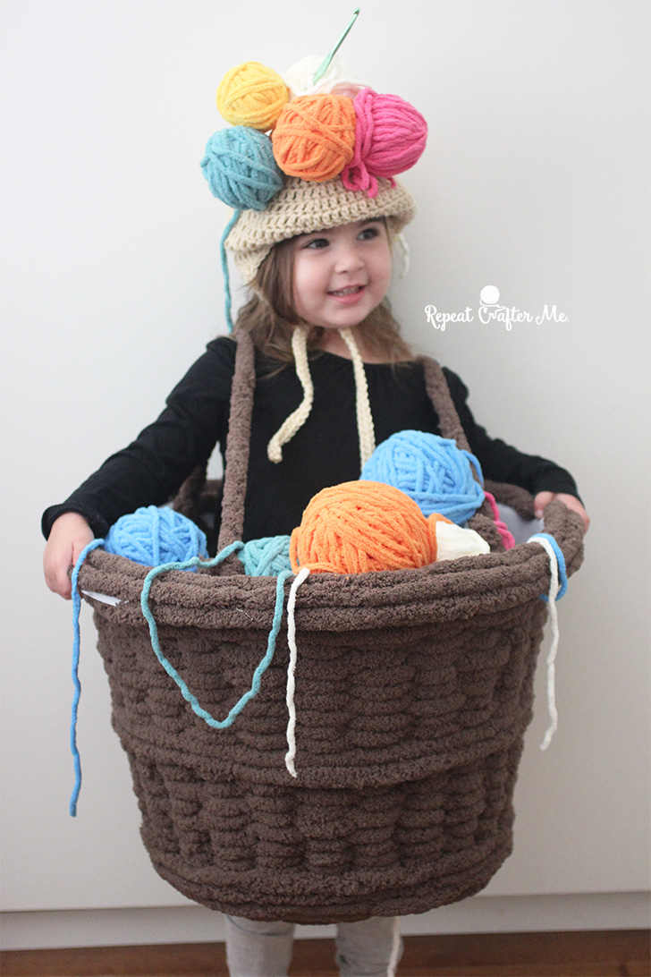 Yarn Basket Halloween Costume - Repeat Crafter Me